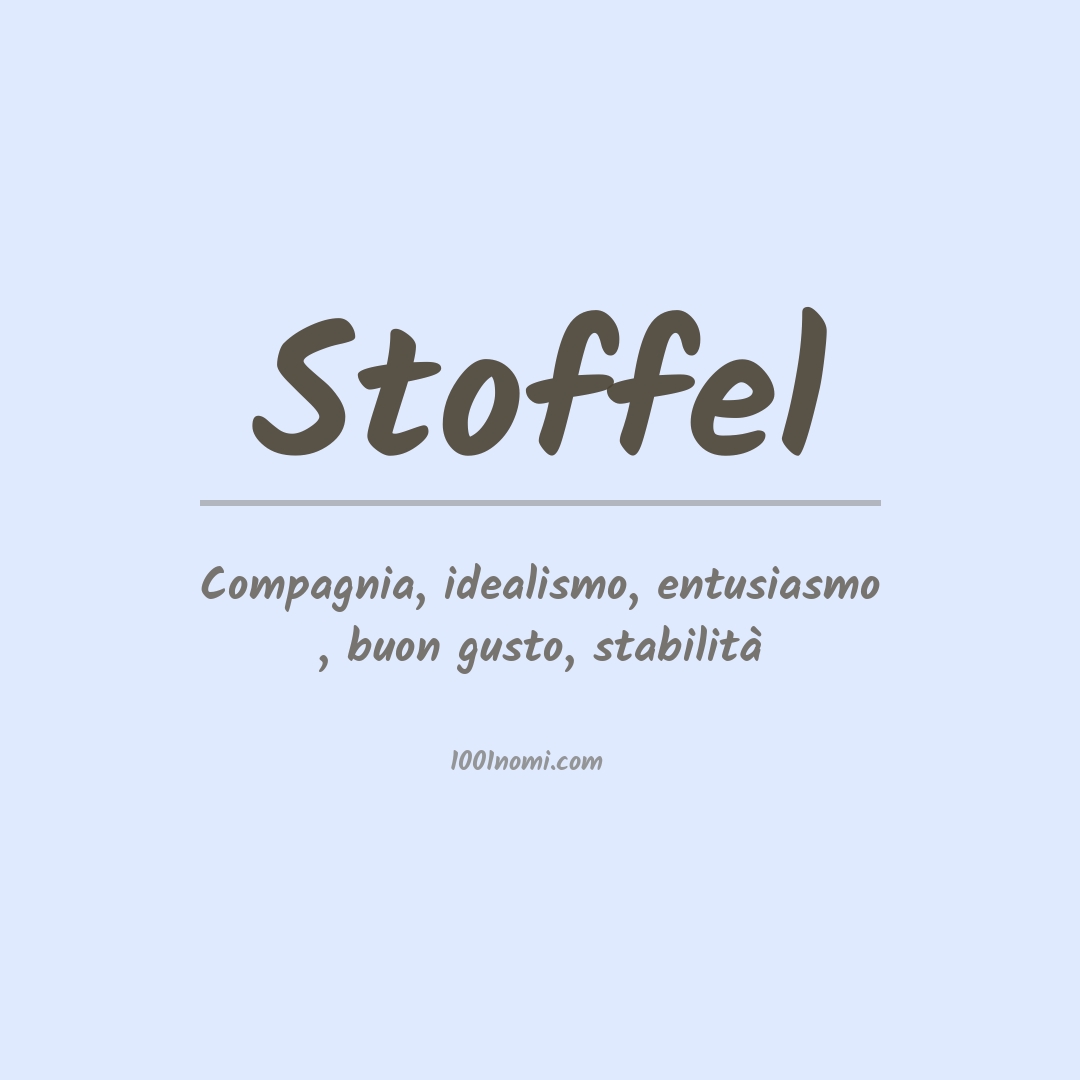 Significato del nome Stoffel