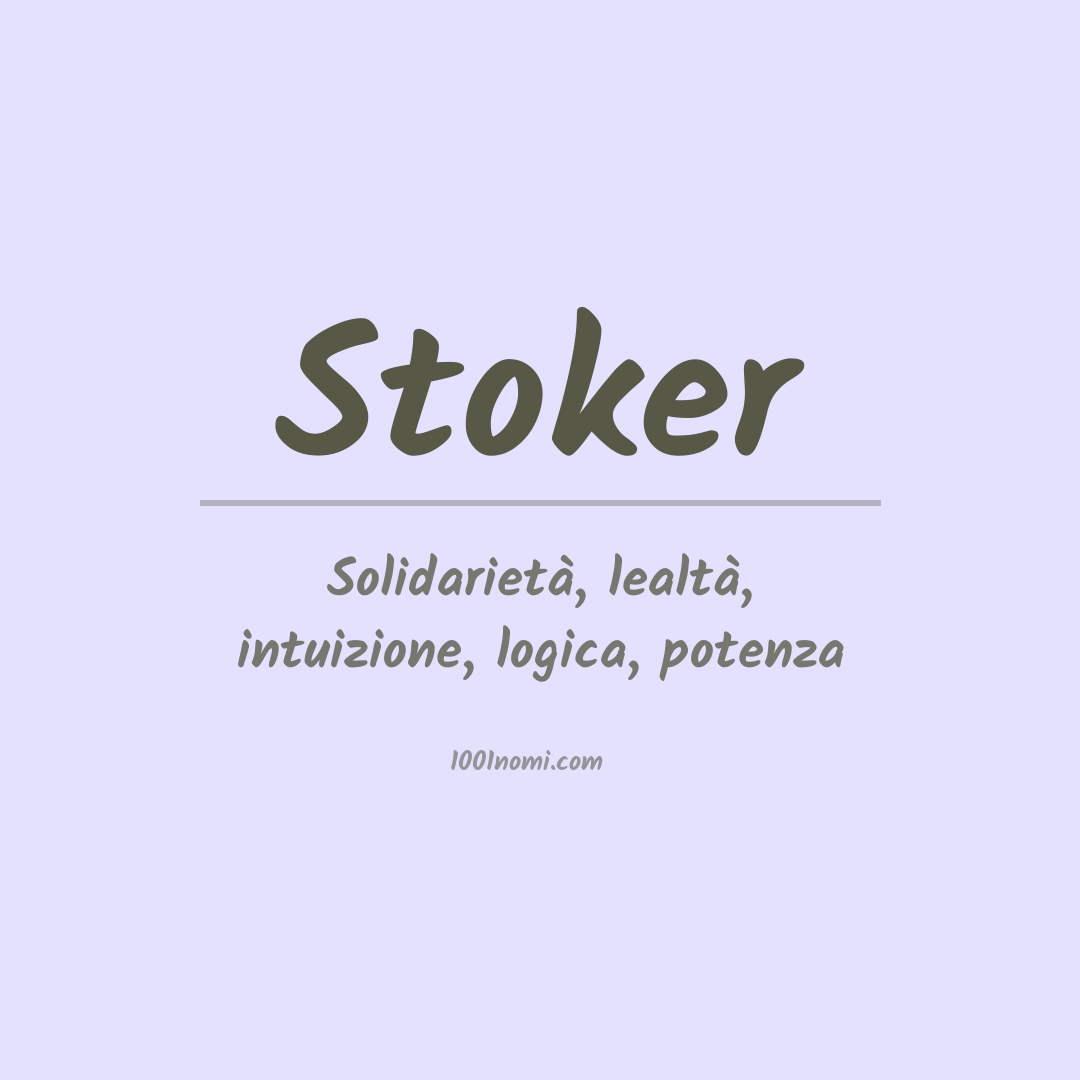 Significato del nome Stoker