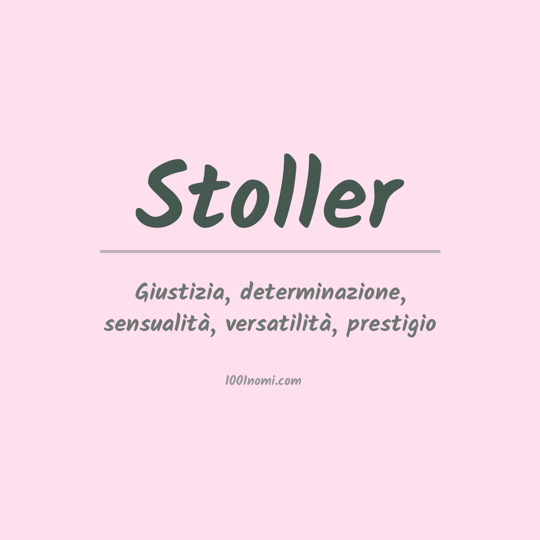 Significato del nome Stoller