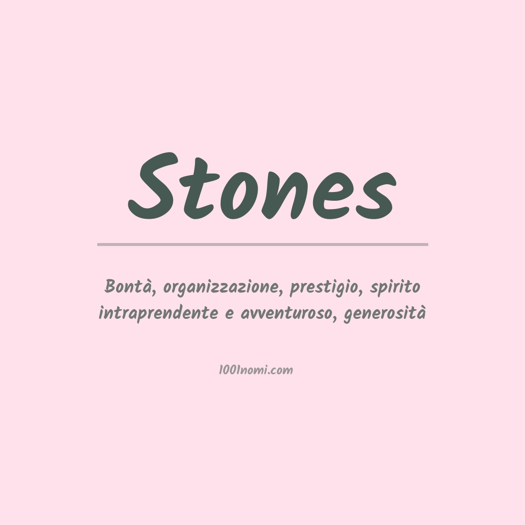 Significato del nome Stones