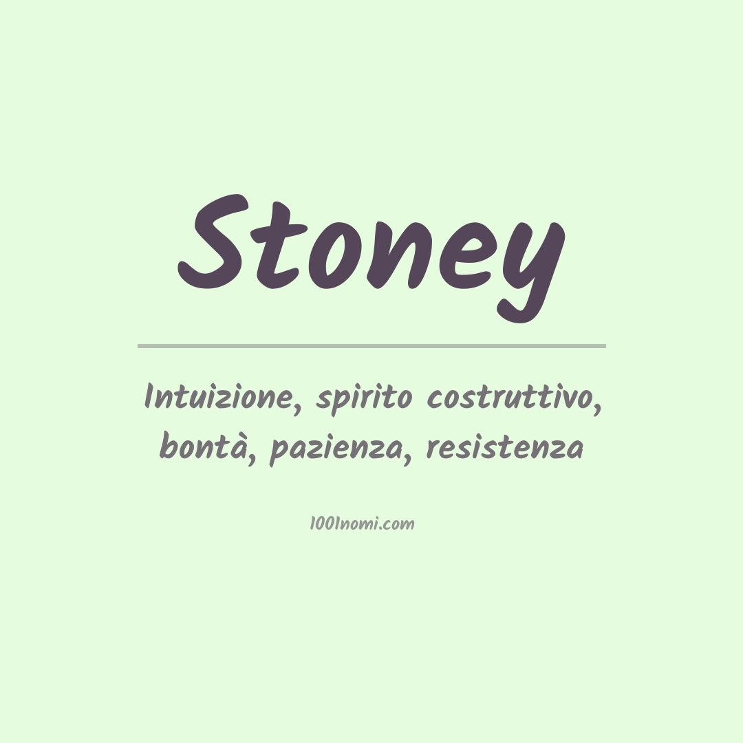 Significato del nome Stoney