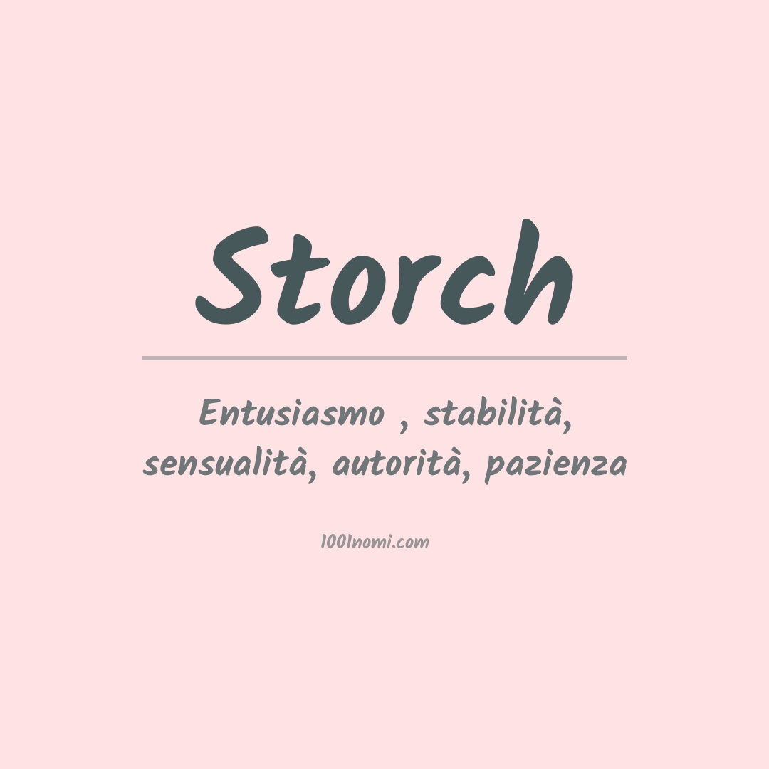 Significato del nome Storch