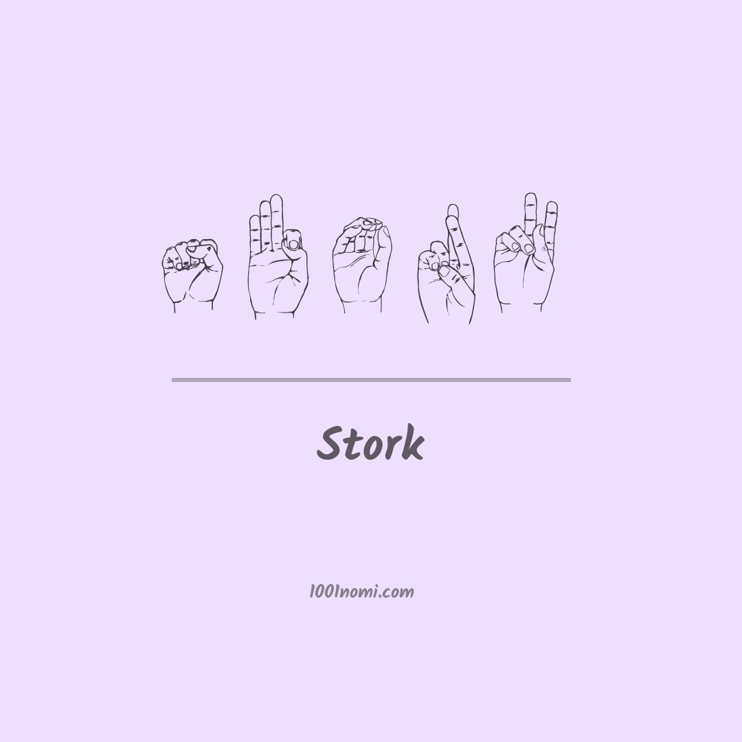 Stork nella lingua dei segni