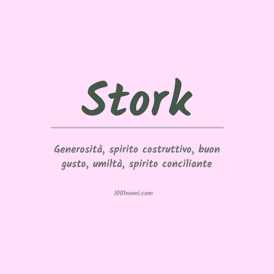 Significato del nome Stork
