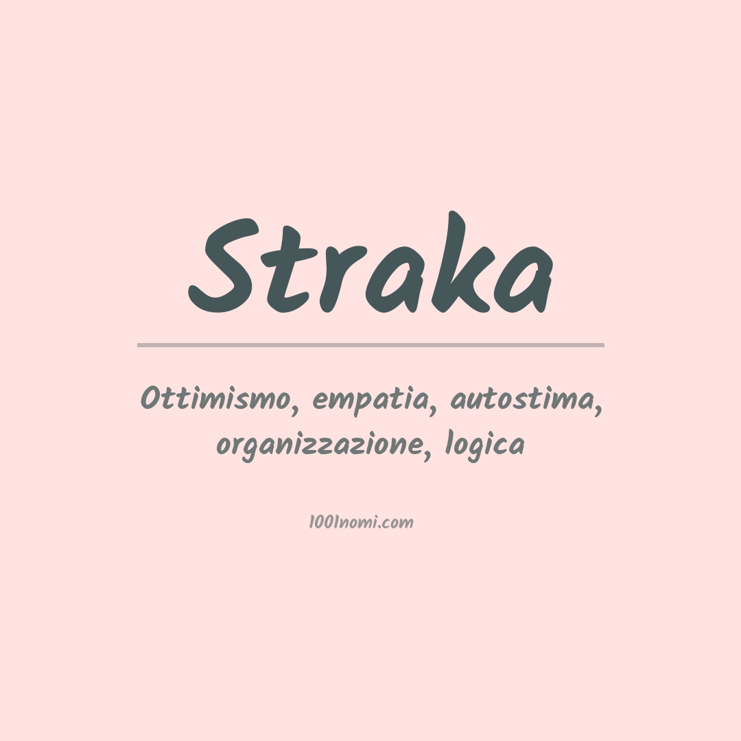 Significato del nome Straka