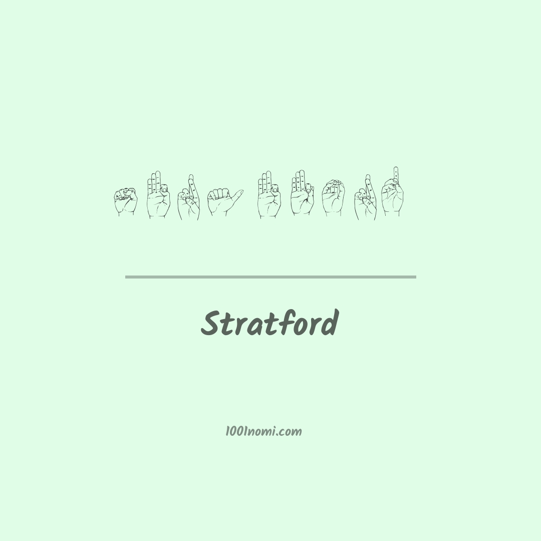 Stratford nella lingua dei segni