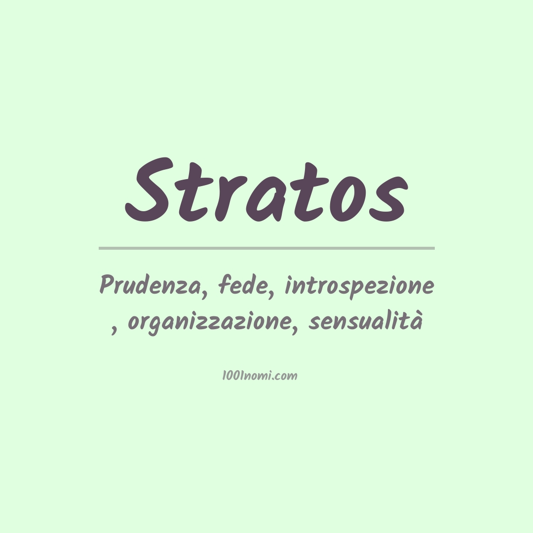 Significato del nome Stratos