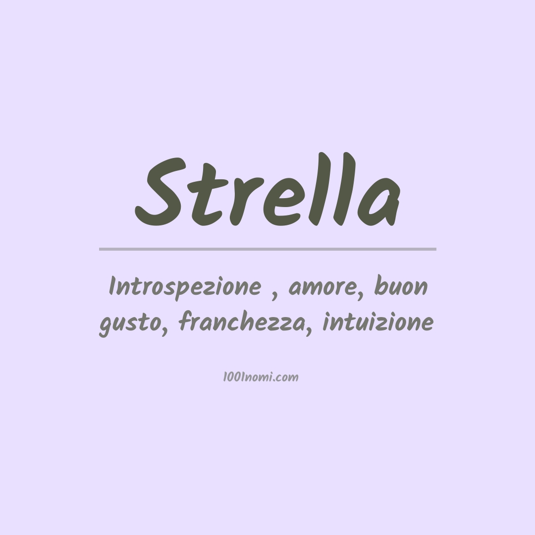 Significato del nome Strella Significato del nome Strella