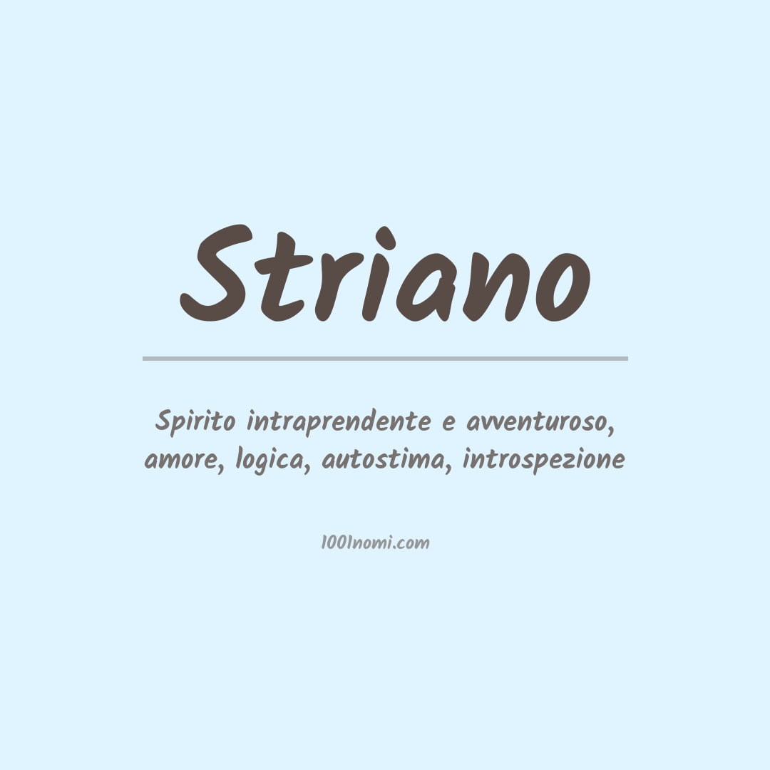 Significato del nome Striano