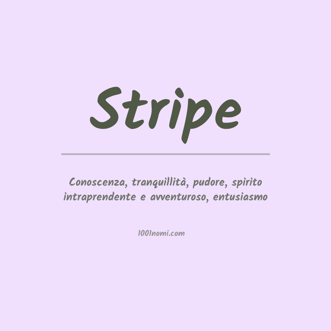 Significato del nome Stripe