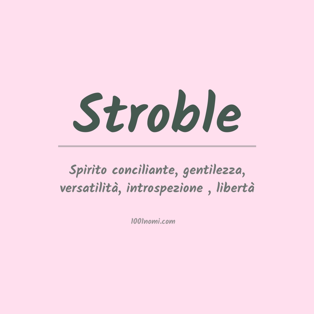 Significato del nome Stroble