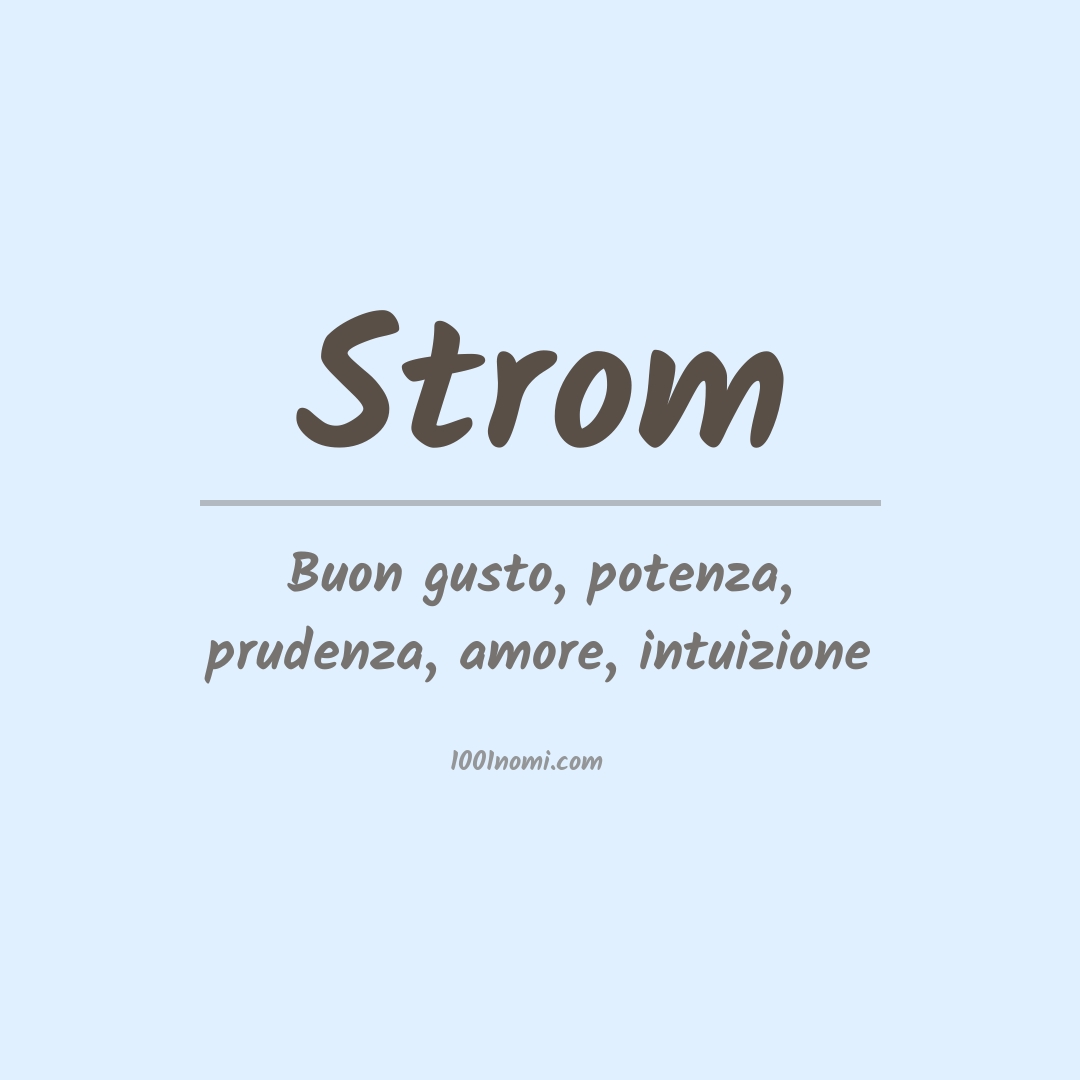 Significato del nome Strom