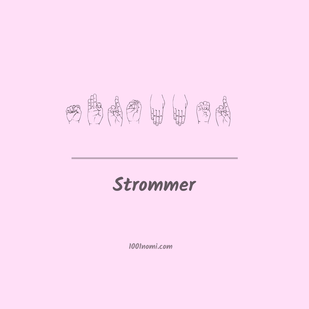 Strommer nella lingua dei segni