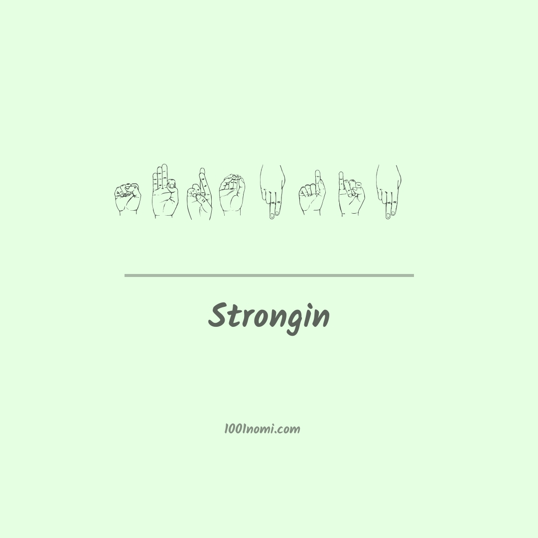 Strongin nella lingua dei segni