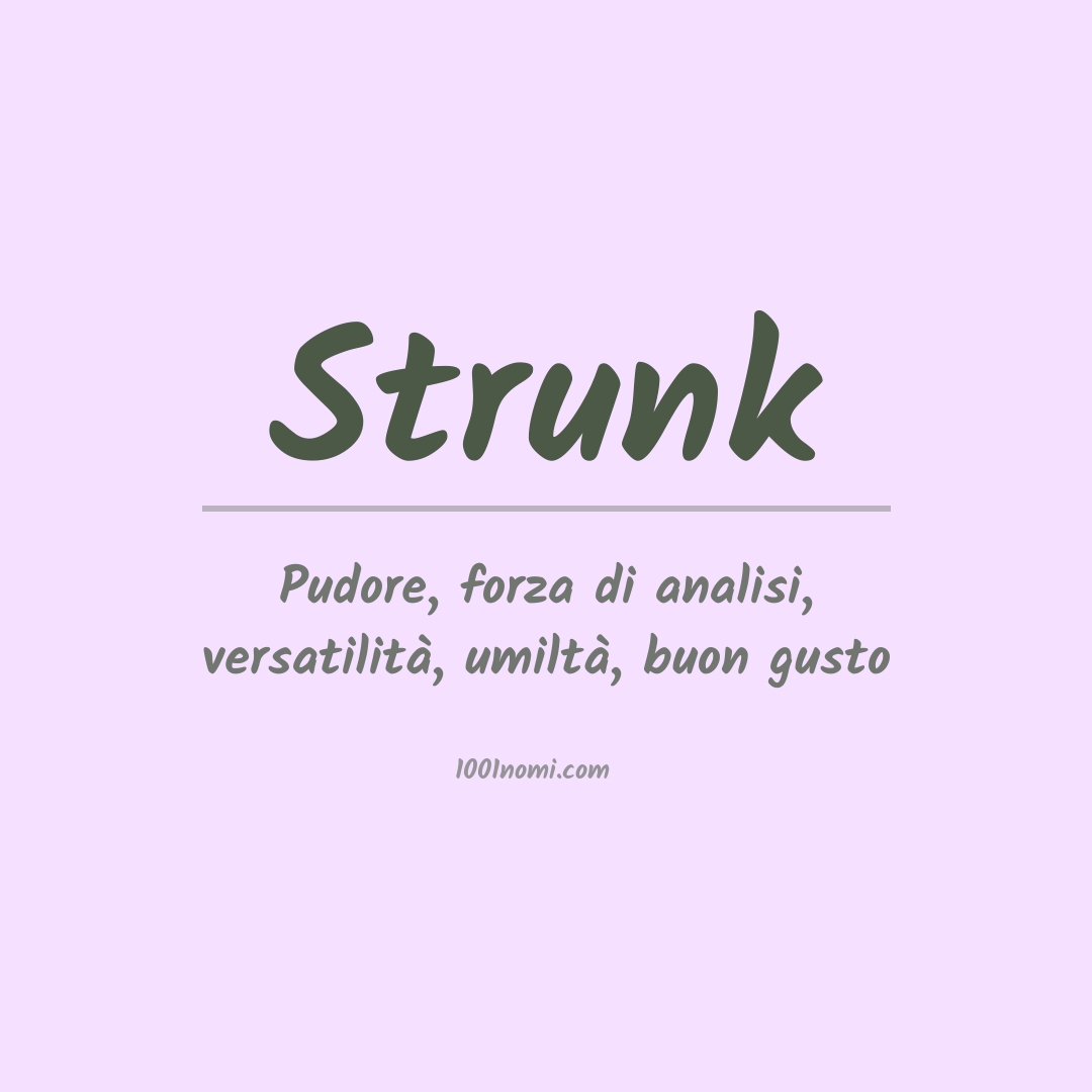 Significato del nome Strunk