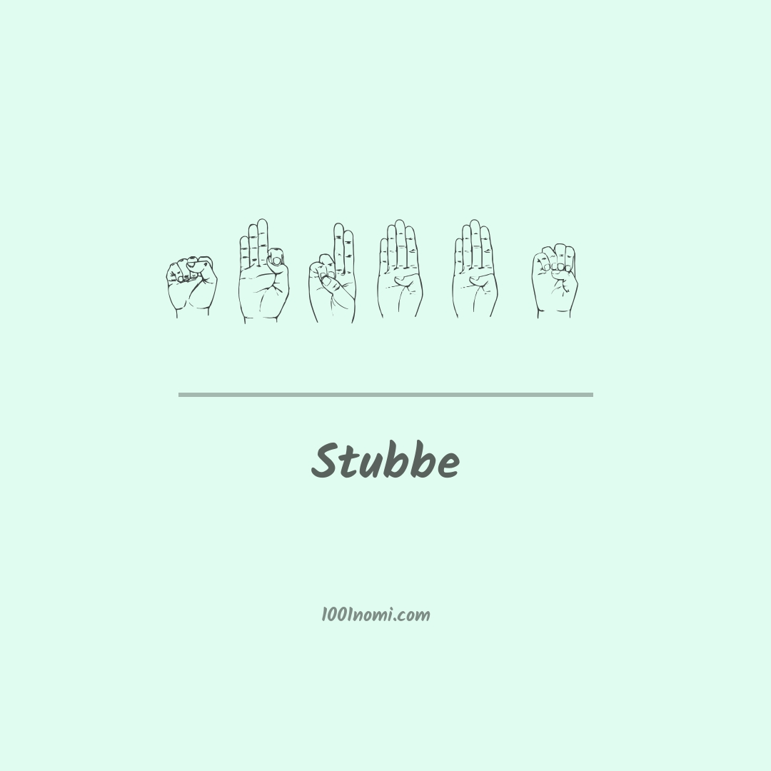Stubbe nella lingua dei segni Stubbe nella lingua dei segni
