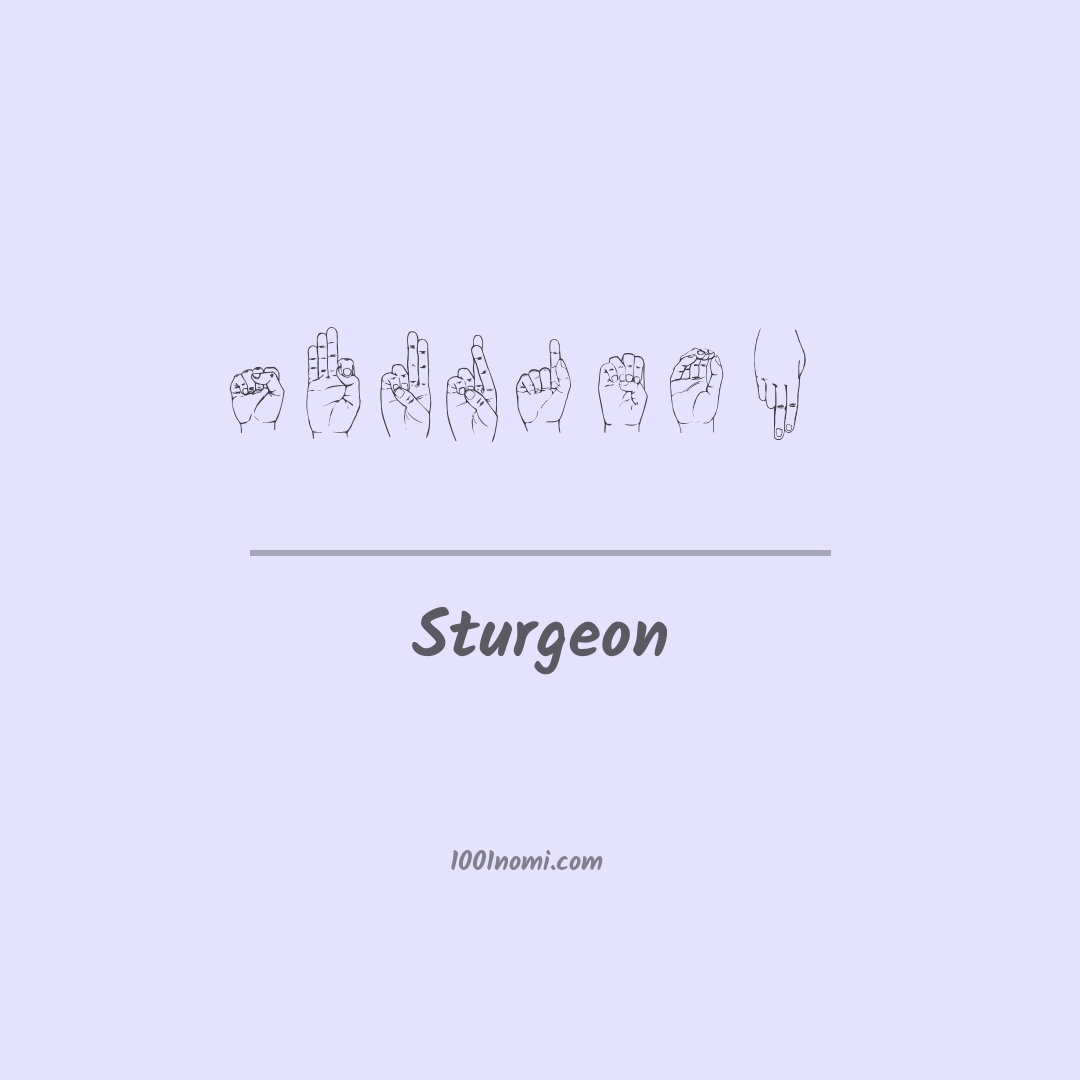 Sturgeon nella lingua dei segni