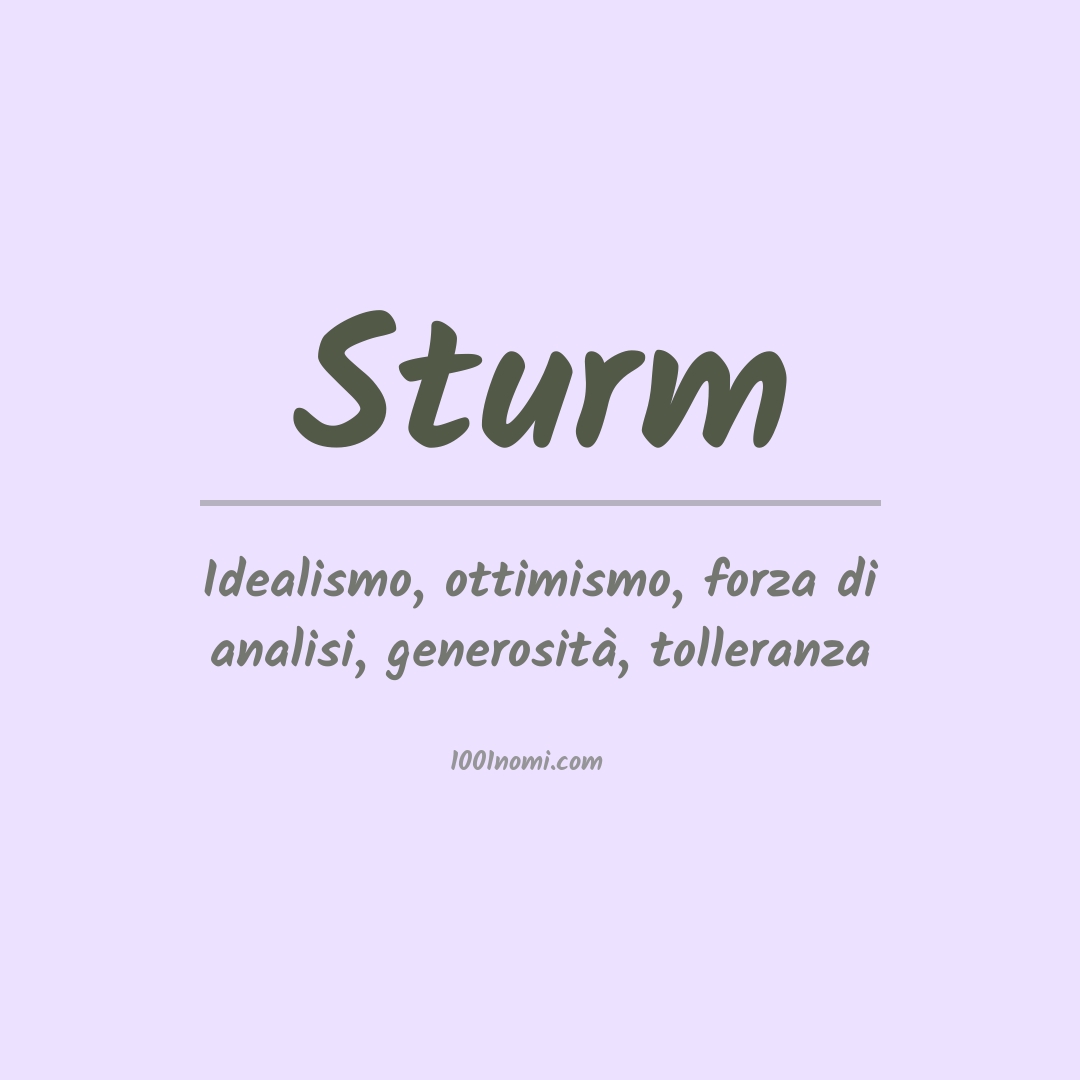 Significato del nome Sturm