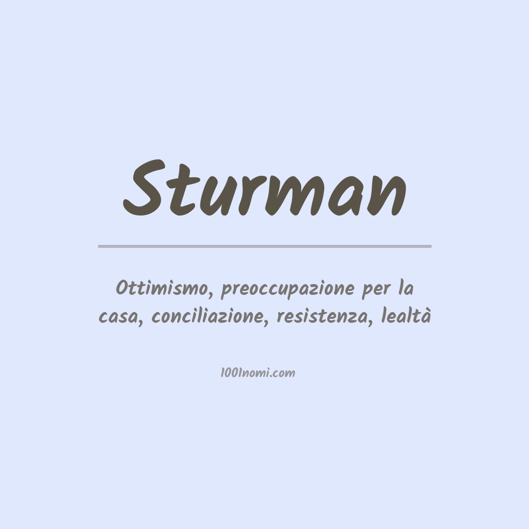 Significato del nome Sturman