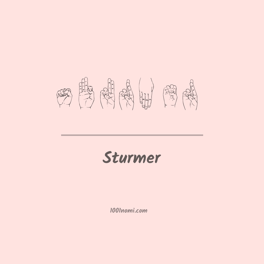 Sturmer nella lingua dei segni