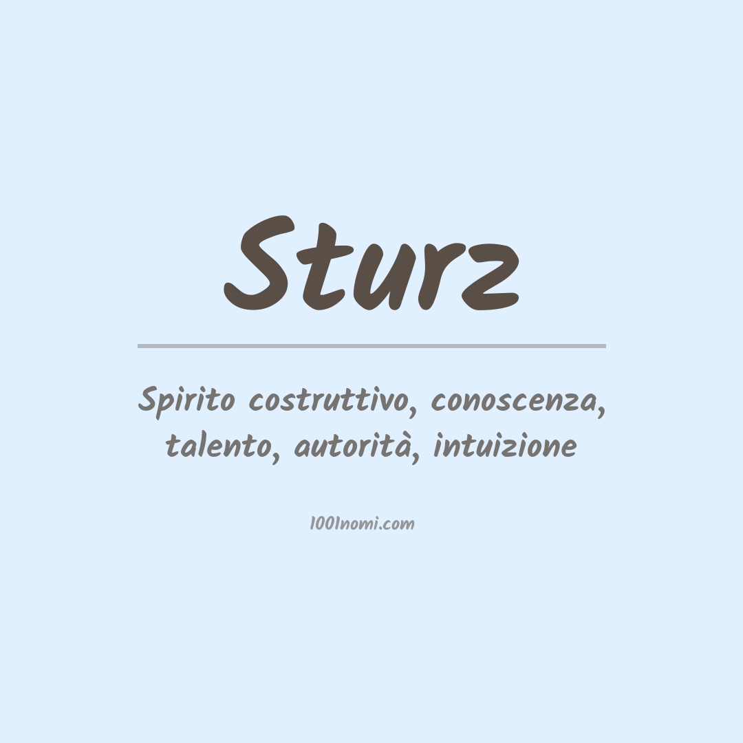 Significato del nome Sturz Significato del nome Sturz