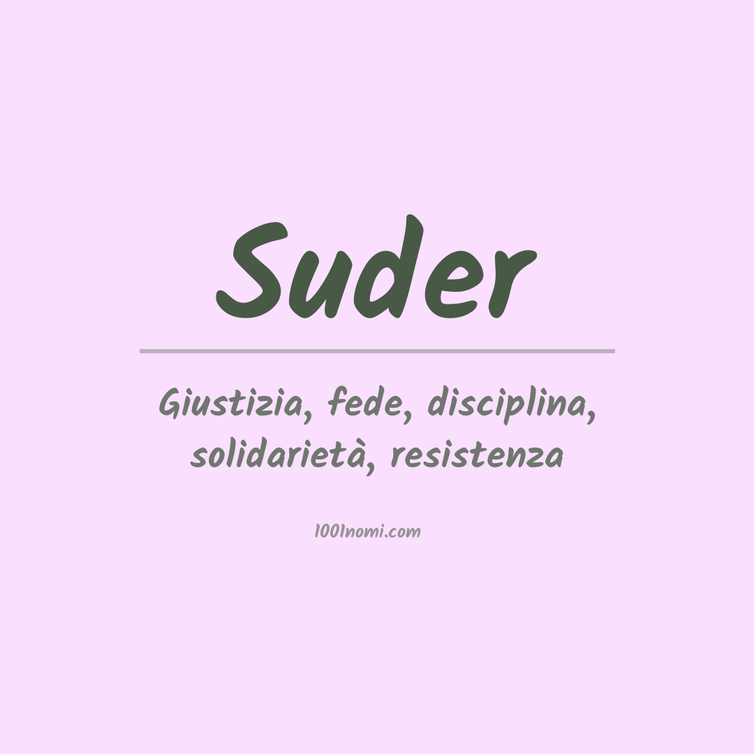 Significato del nome Suder