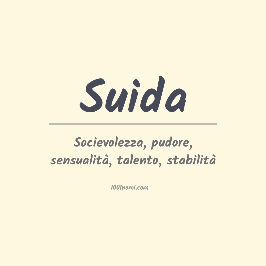 Significato del nome Suida