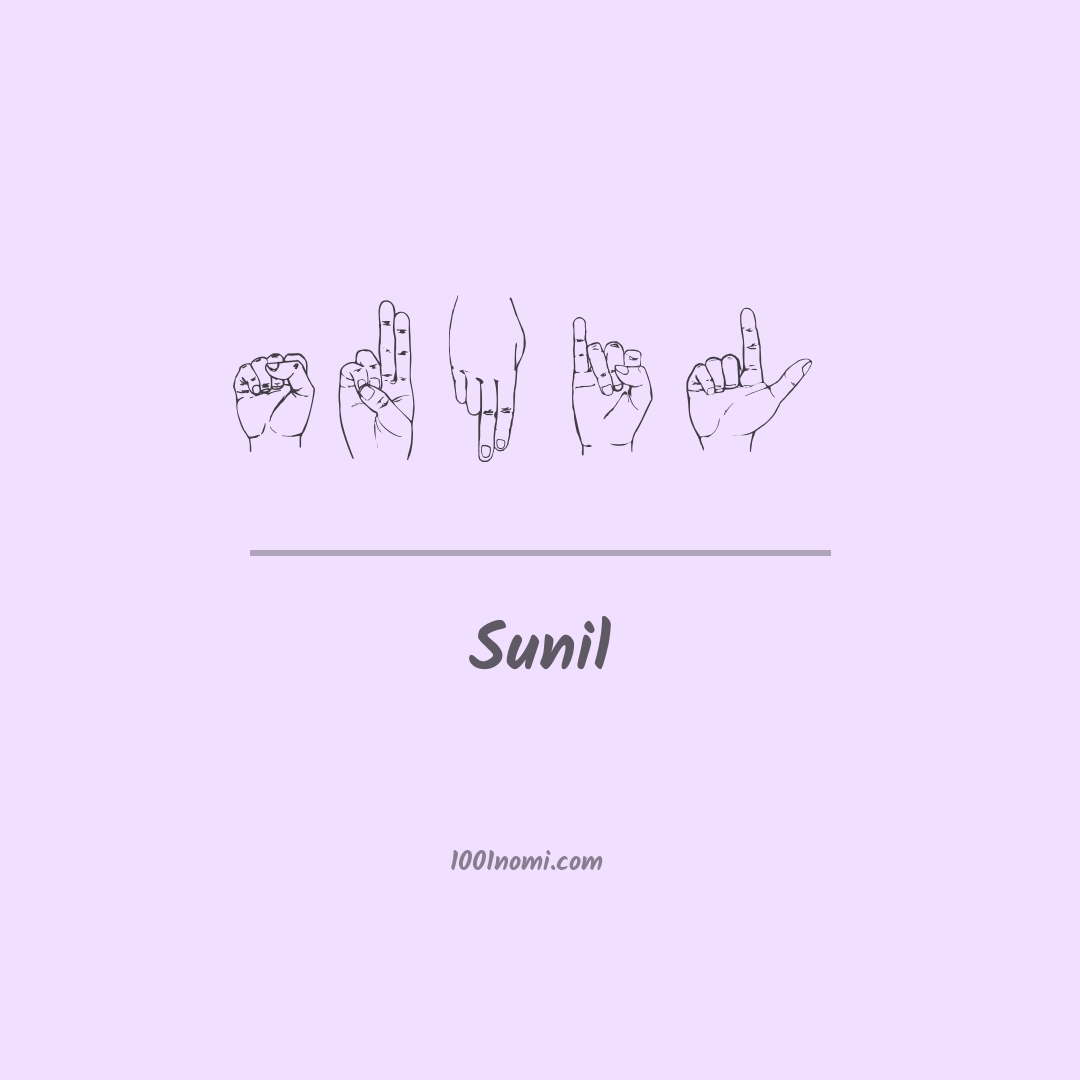 Sunil nella lingua dei segni