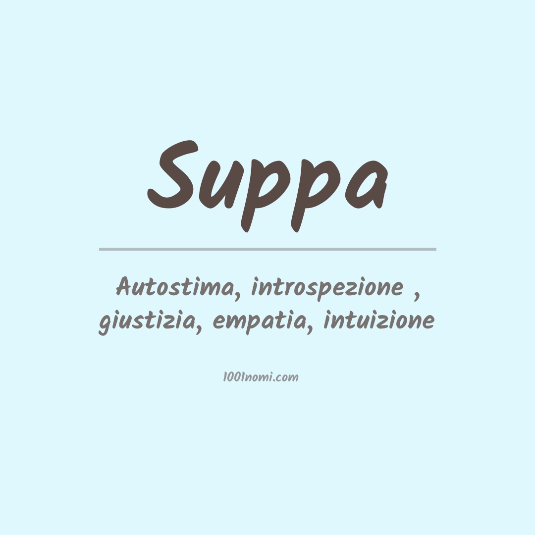 Significato del nome Suppa