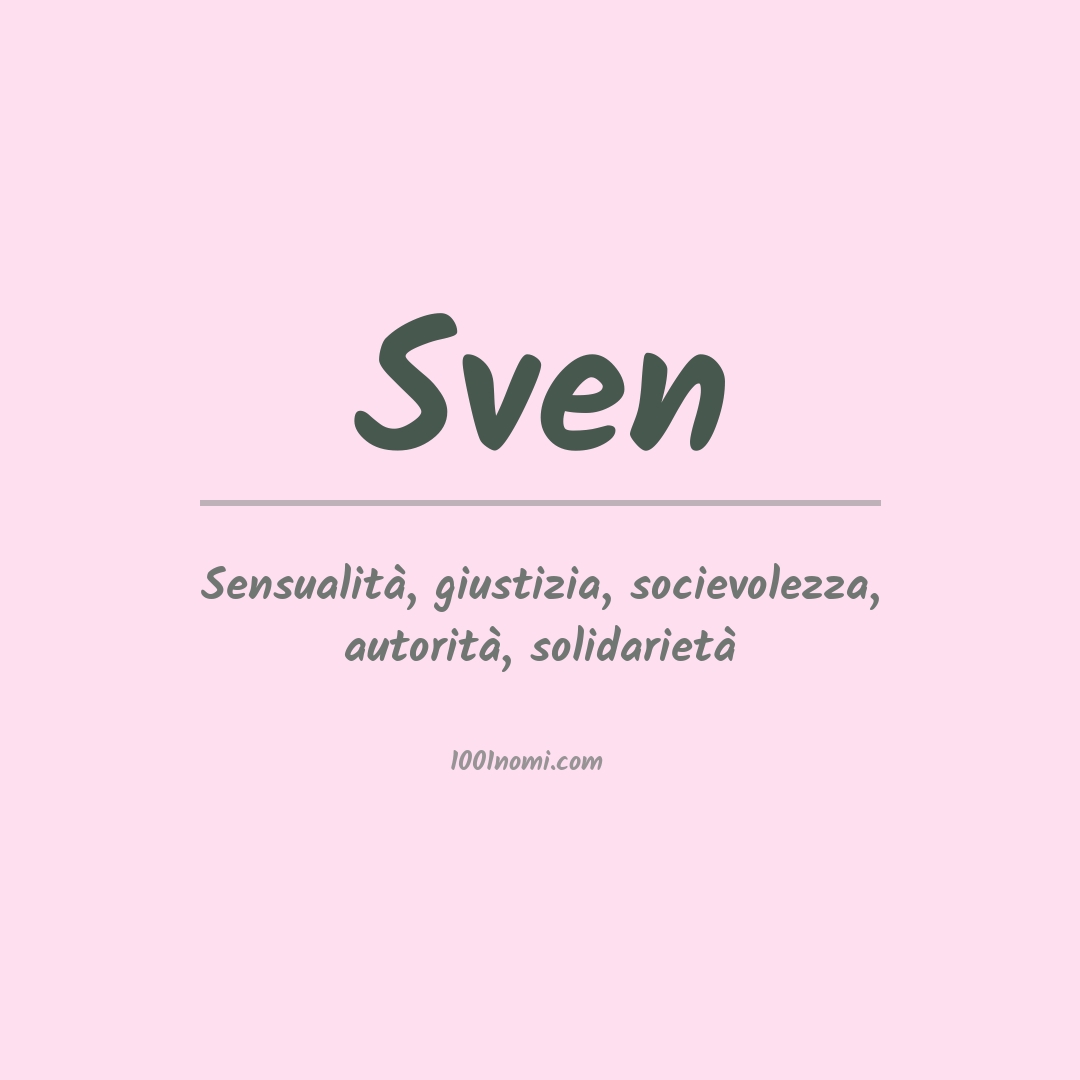 Significato del nome Sven