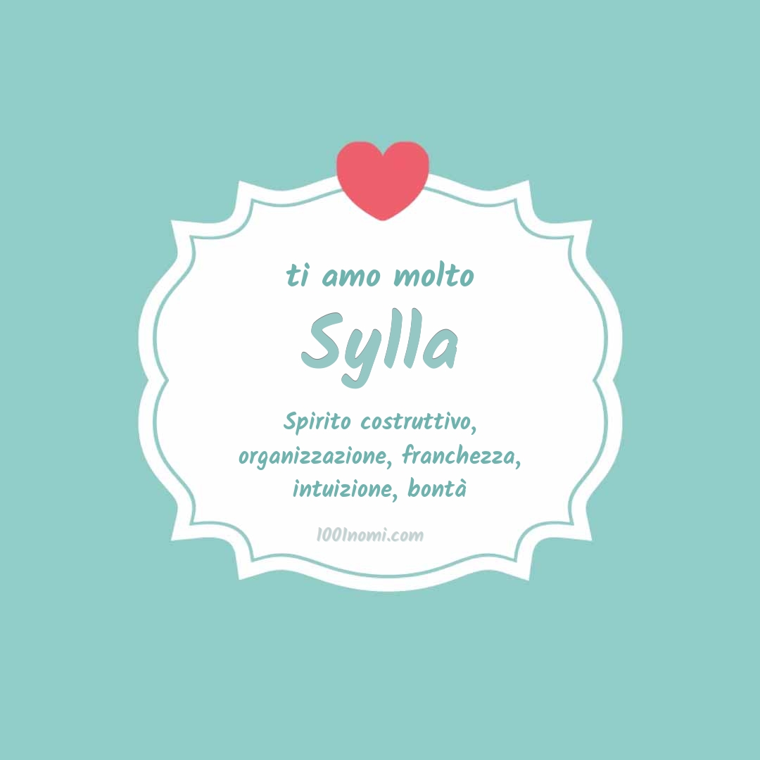 Ti amo molto Sylla