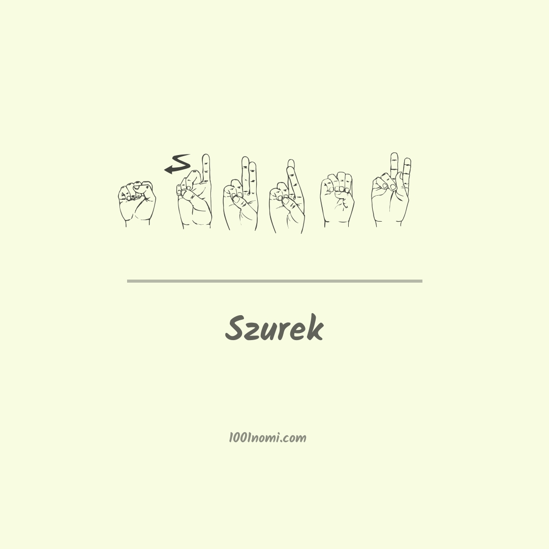 Szurek nella lingua dei segni