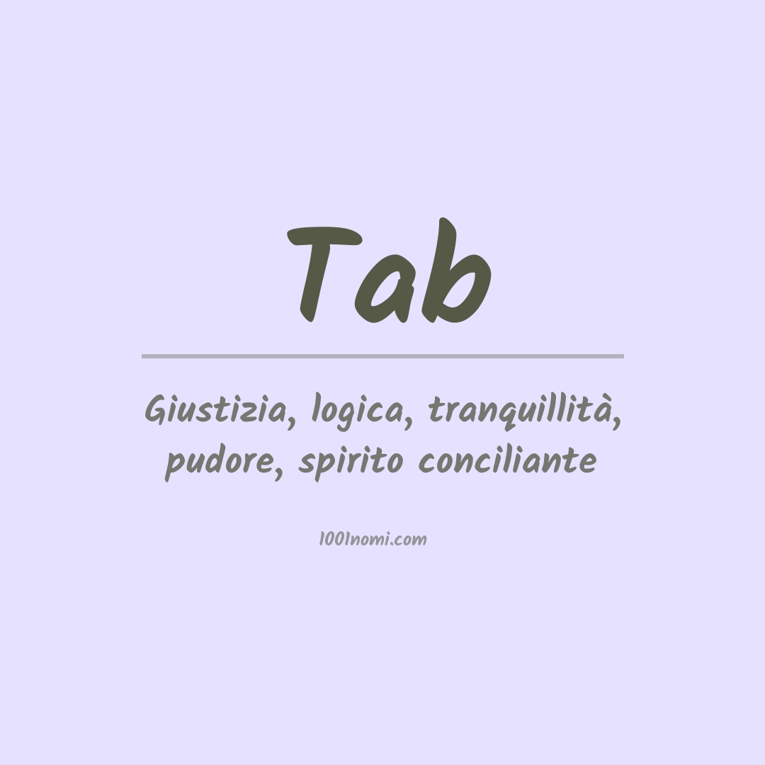 Significato del nome Tab Significato del nome Tab