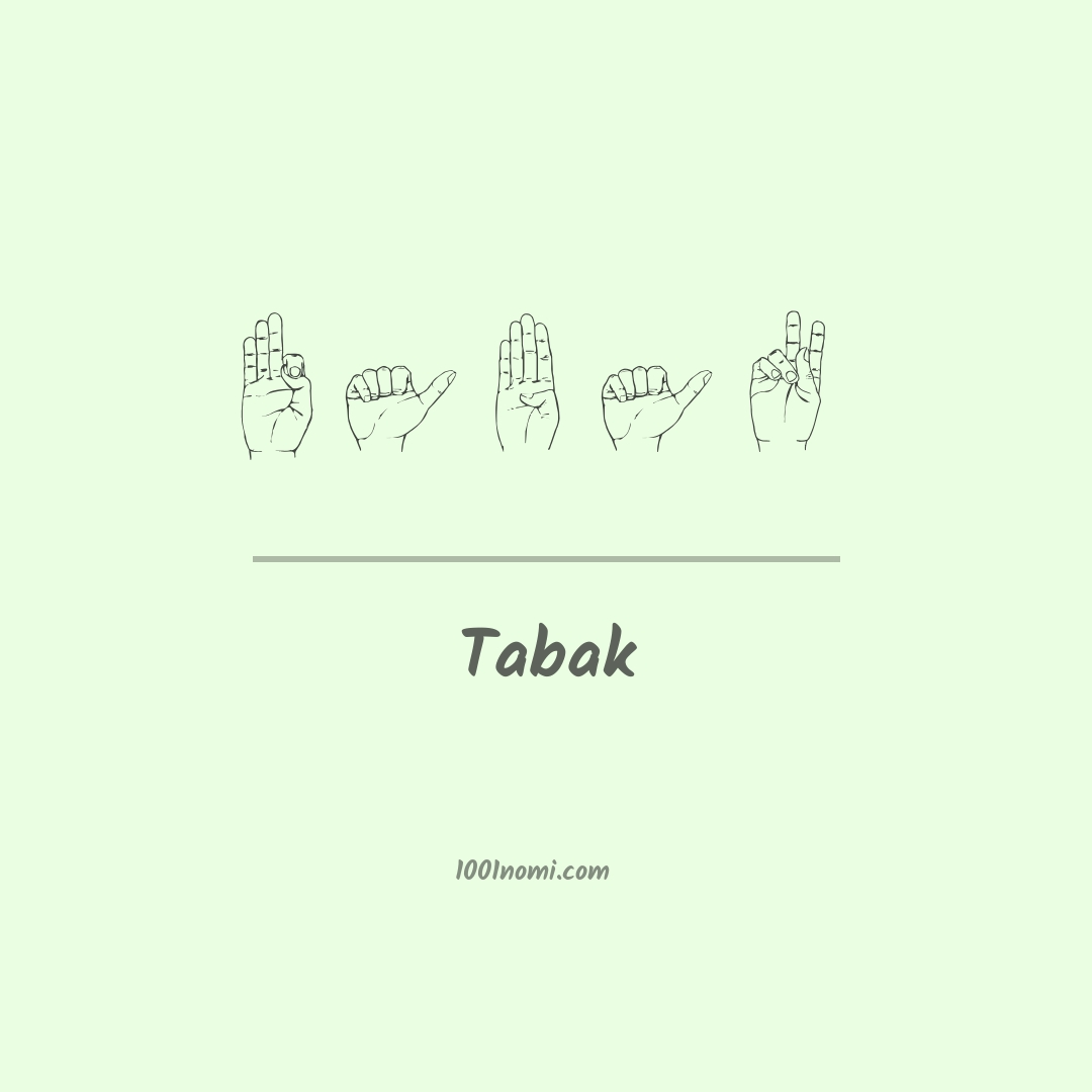 Tabak nella lingua dei segni