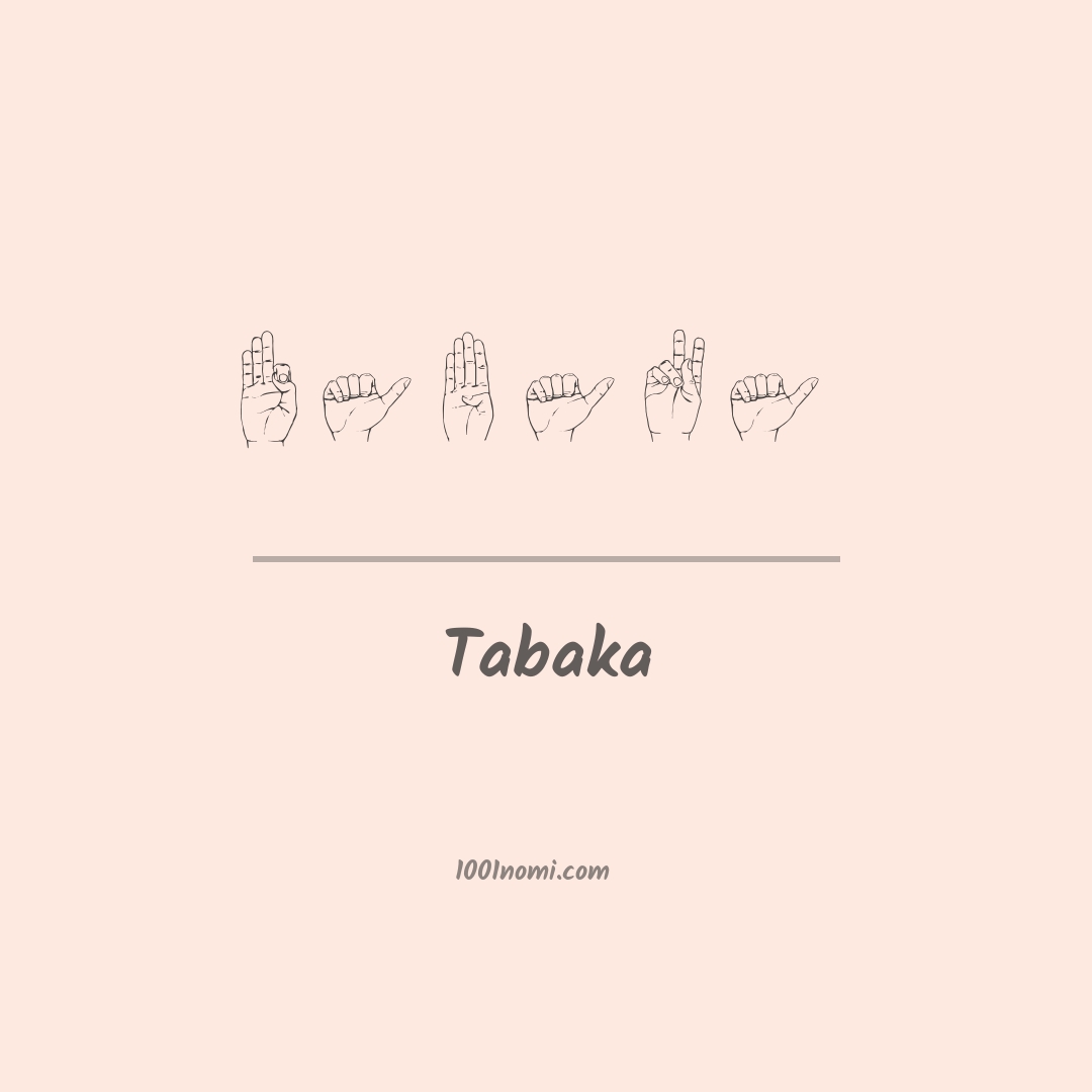 Tabaka nella lingua dei segni