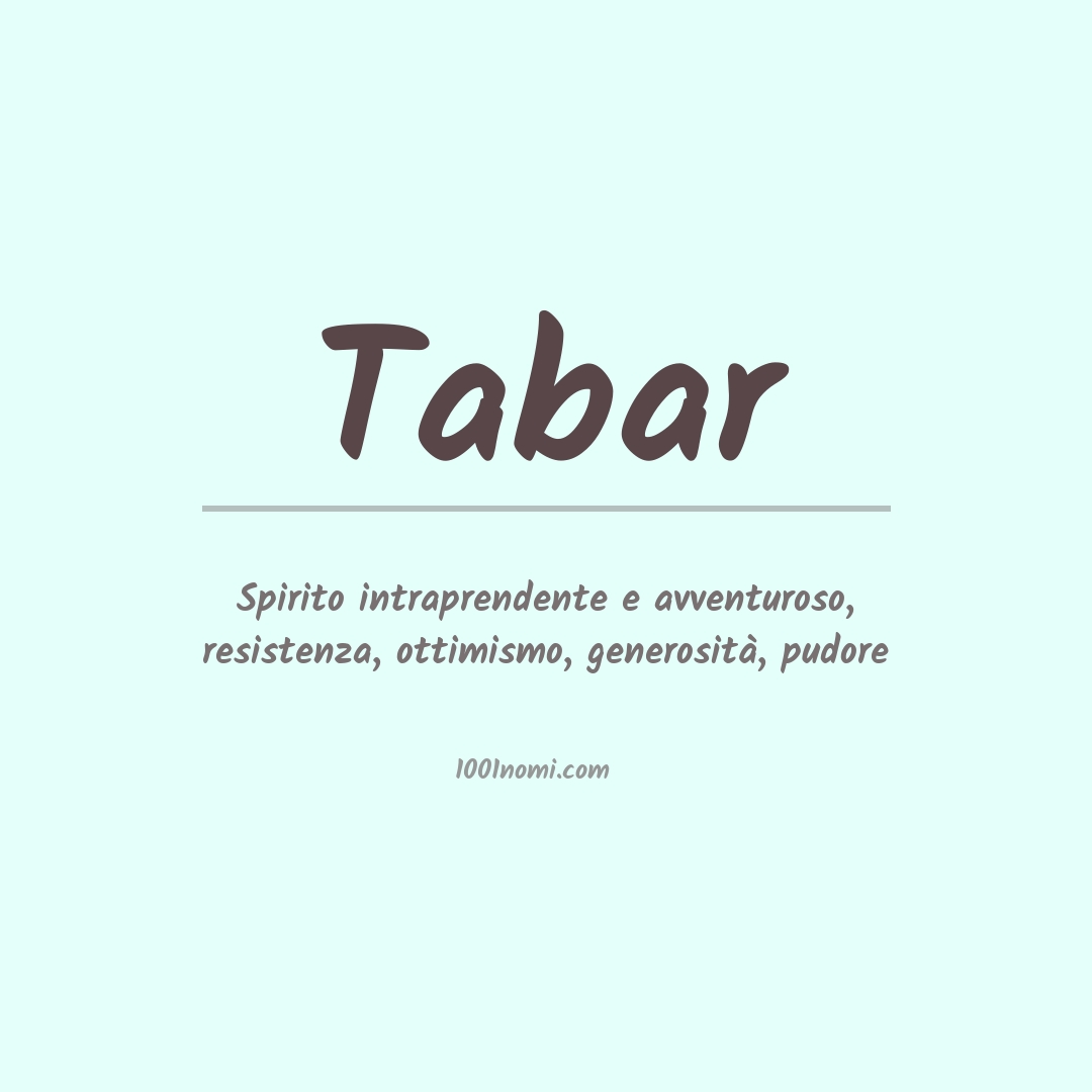 Significato del nome Tabar