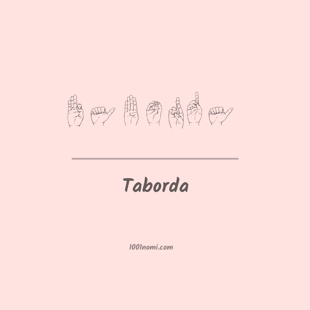 Taborda nella lingua dei segni