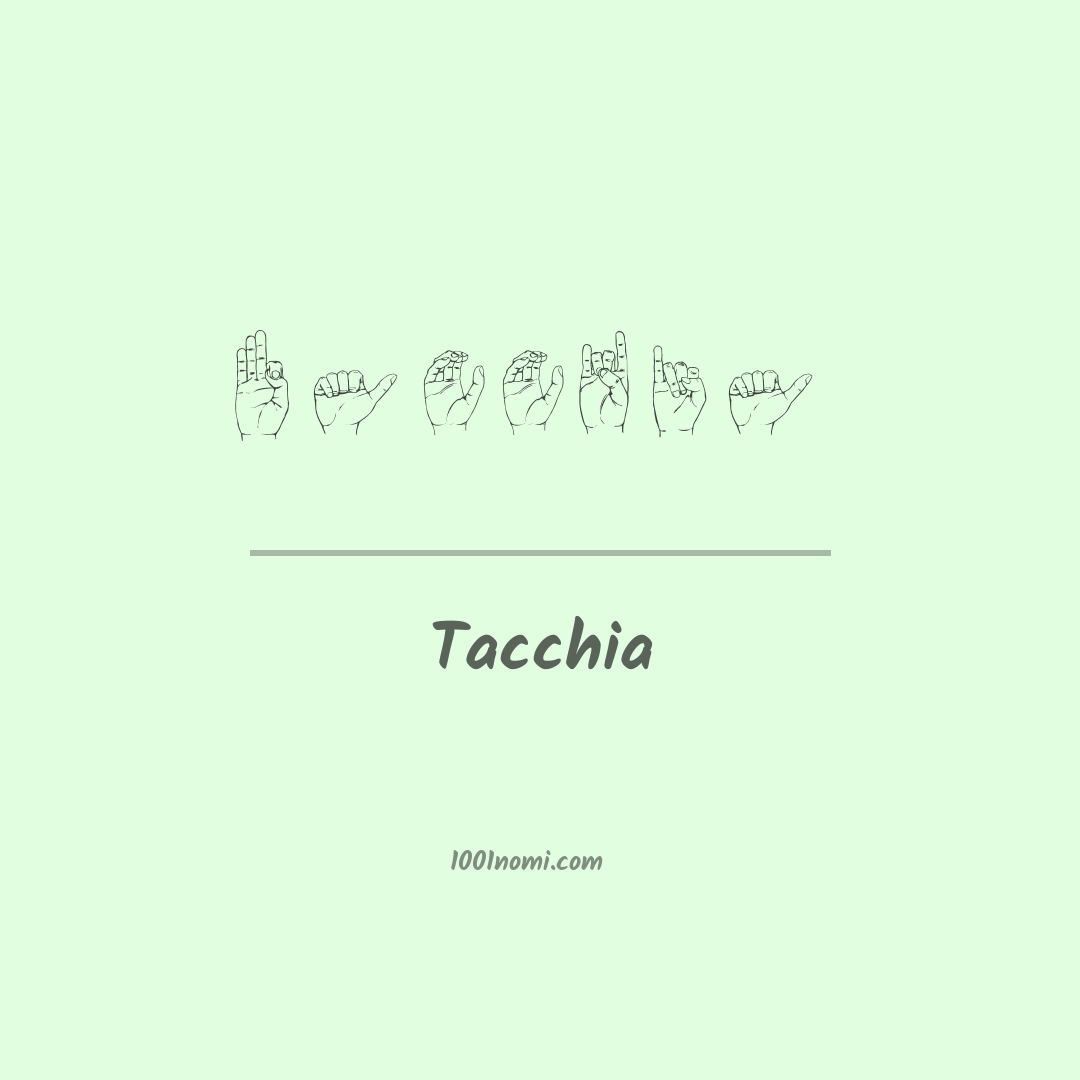 Tacchia nella lingua dei segni