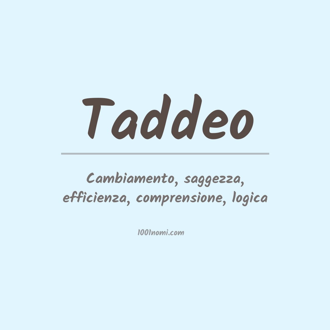 Significato del nome Taddeo