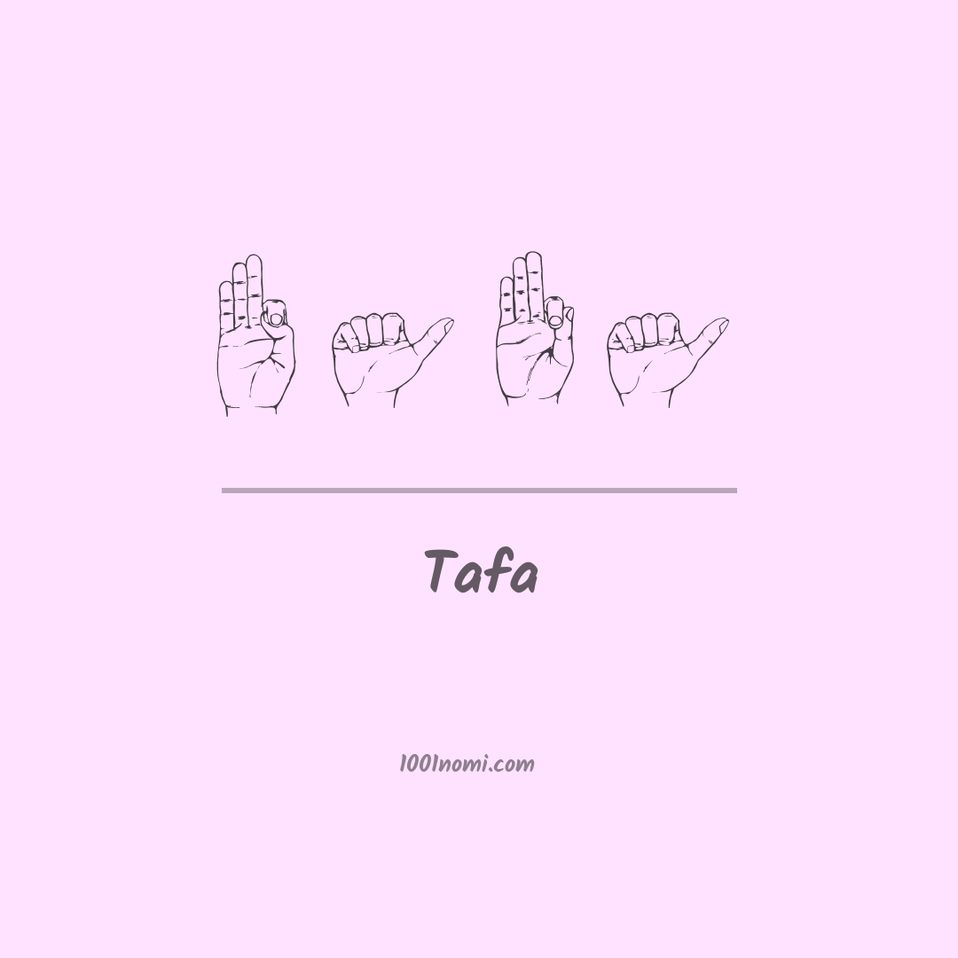 Tafa nella lingua dei segni