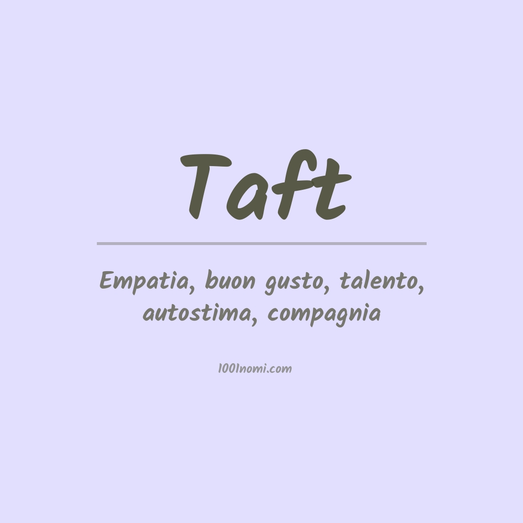 Significato del nome Taft