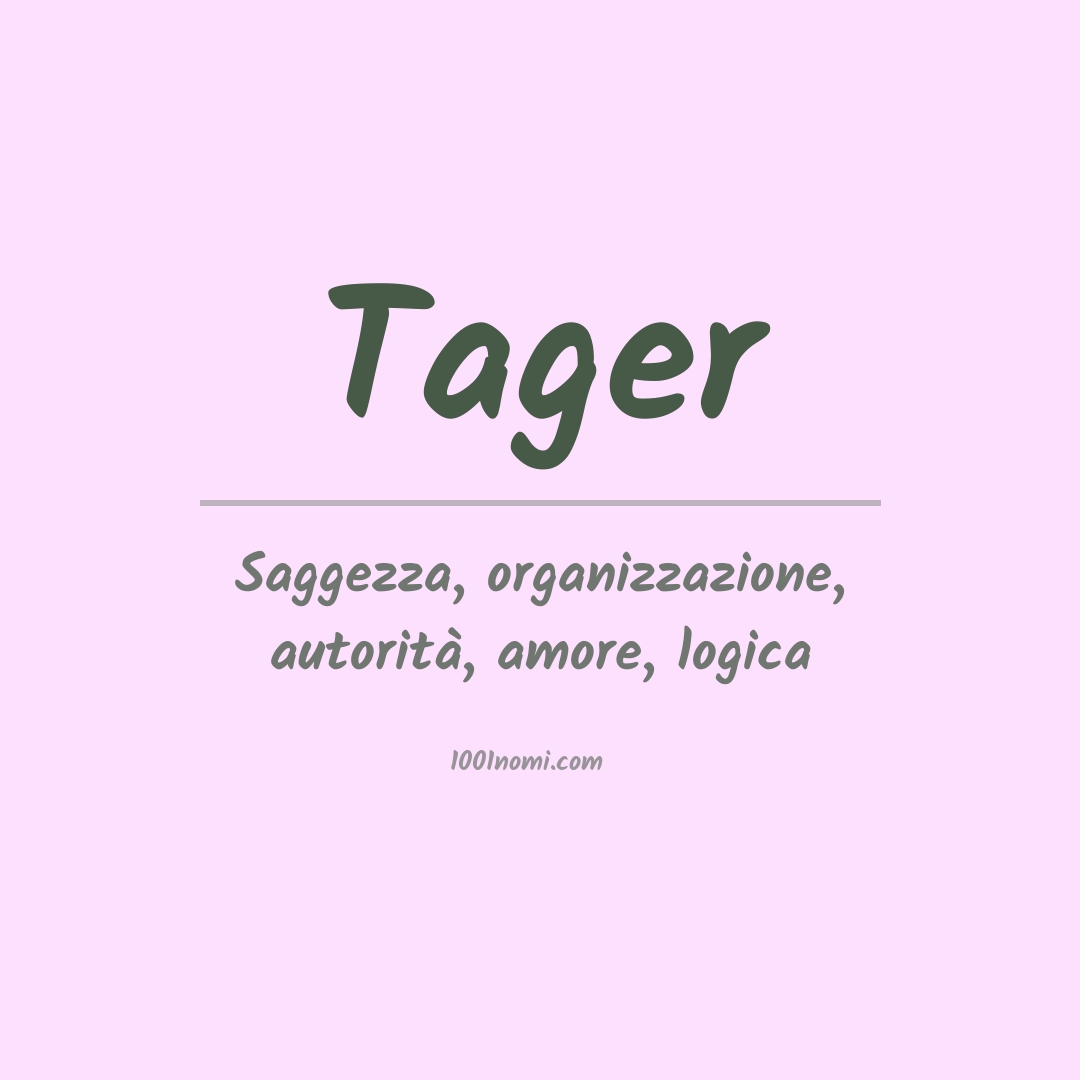 Significato del nome Tager