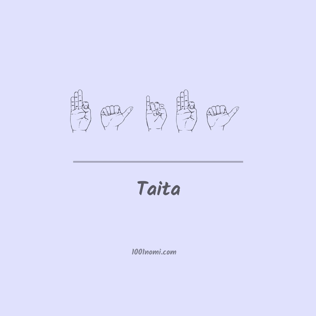 Taita nella lingua dei segni Taita nella lingua dei segni