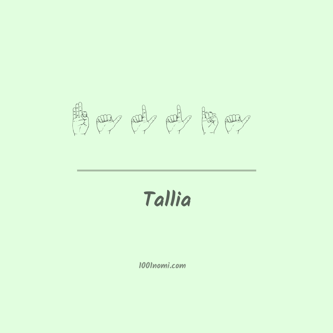 Tallia nella lingua dei segni