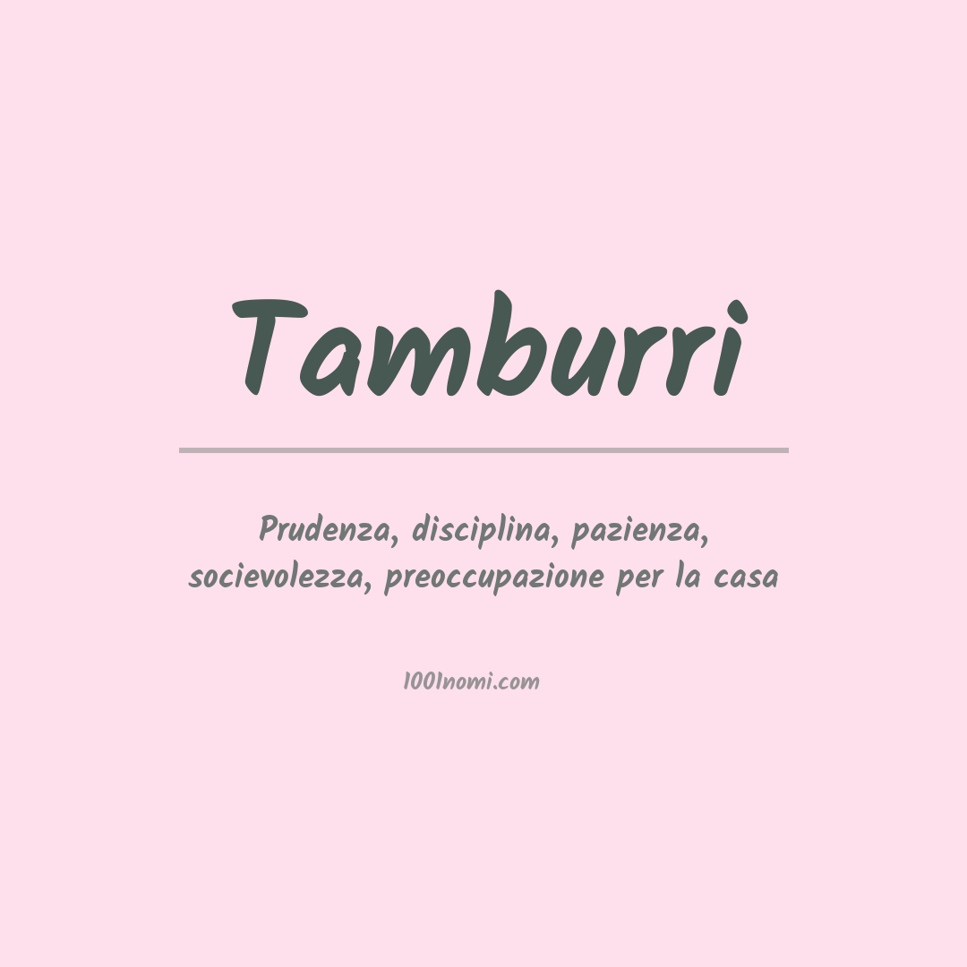 Significato del nome Tamburri