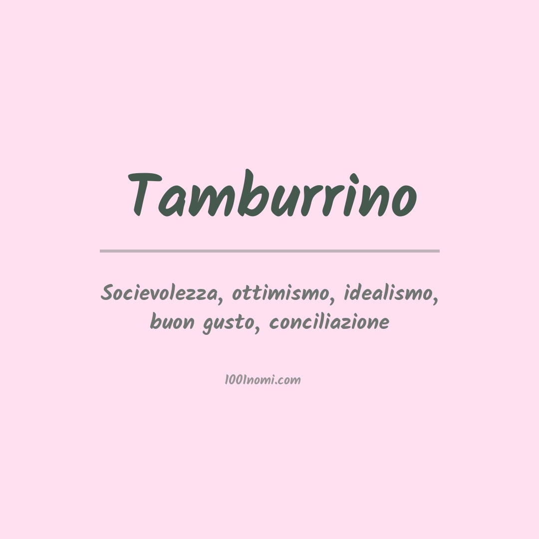 Significato del nome Tamburrino