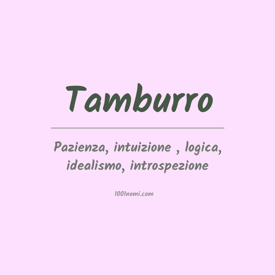 Significato del nome Tamburro