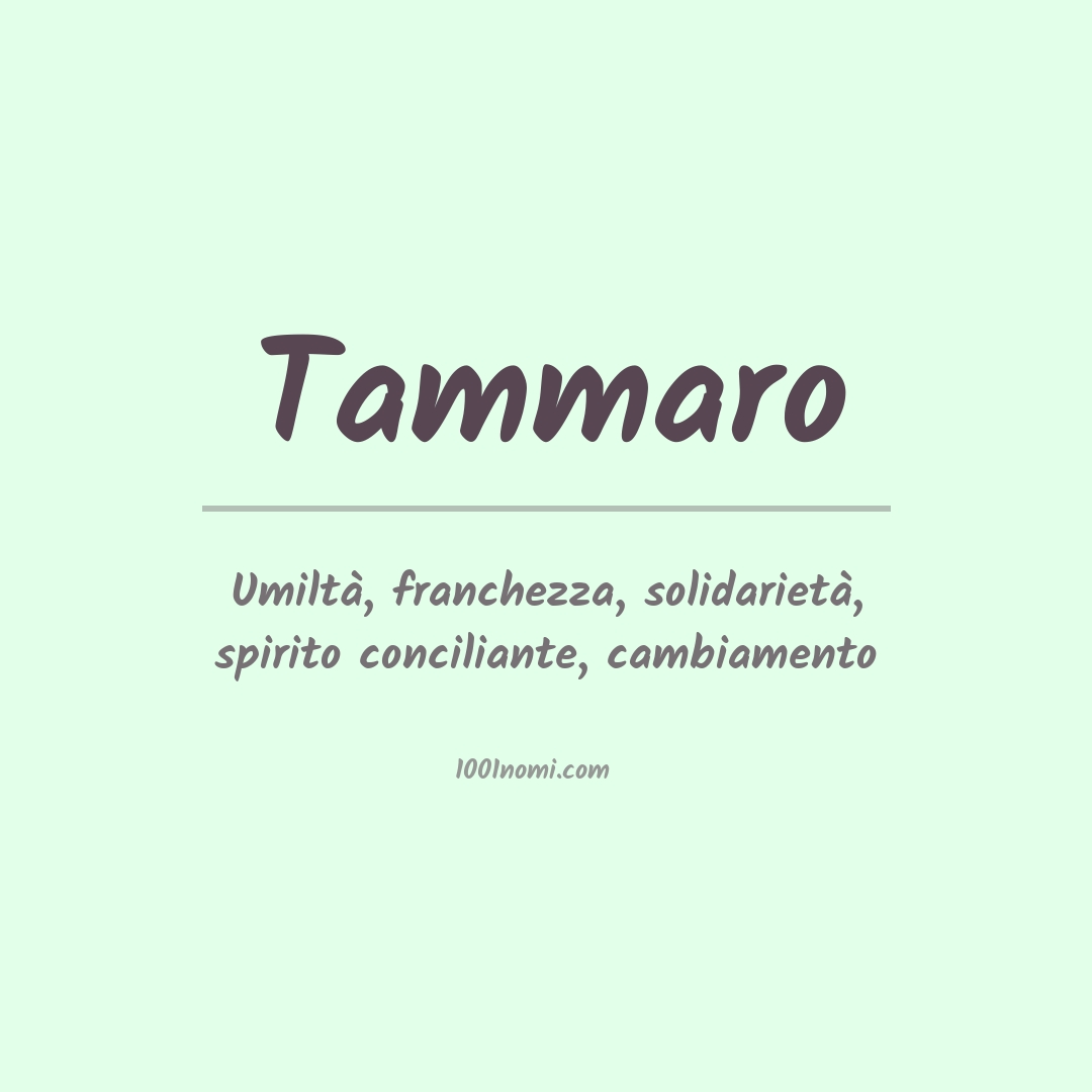 Significato del nome Tammaro