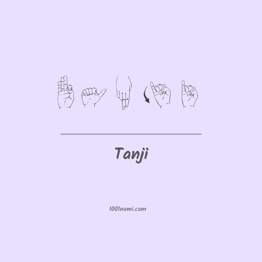 Tanji nella lingua dei segni