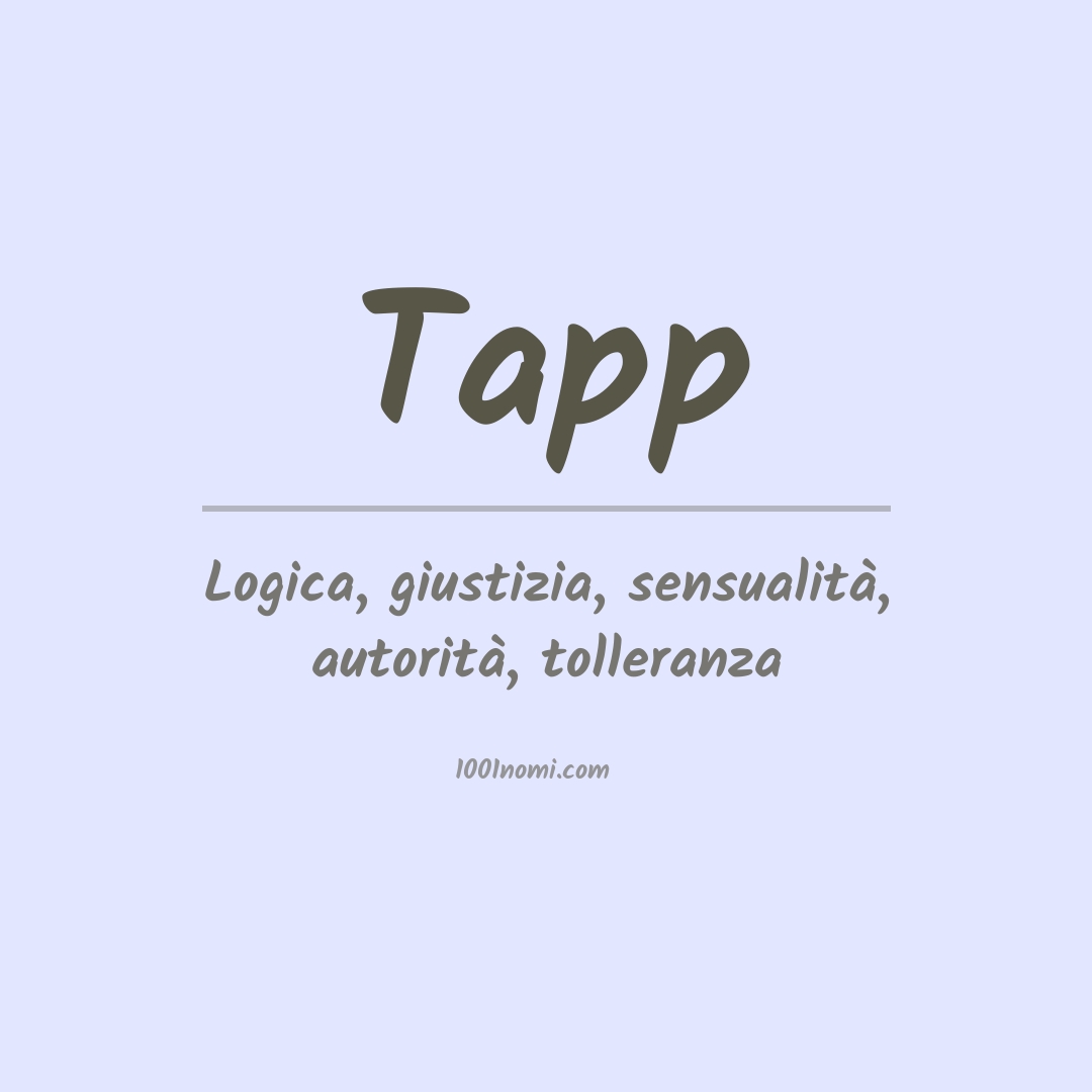 Significato del nome Tapp